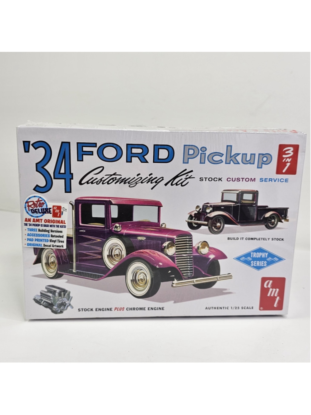 SEALED AMT 1934 Ford Pickup 3-in-1 Customizing Kit 1/25 Scale Model Kit AMT1120
